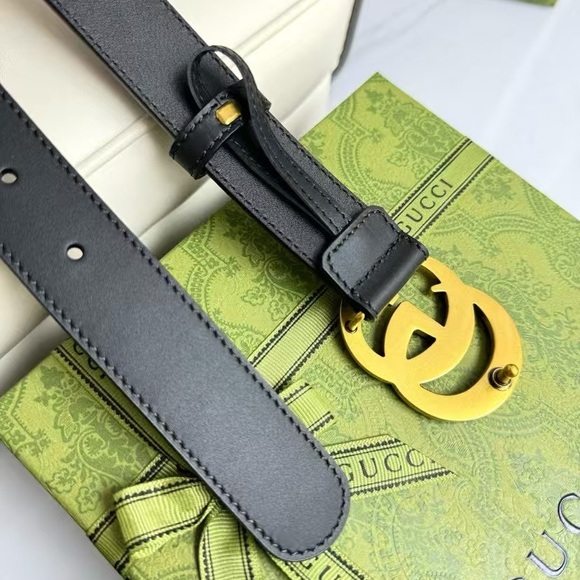 Gucci Black and Gold Women\'s Belt